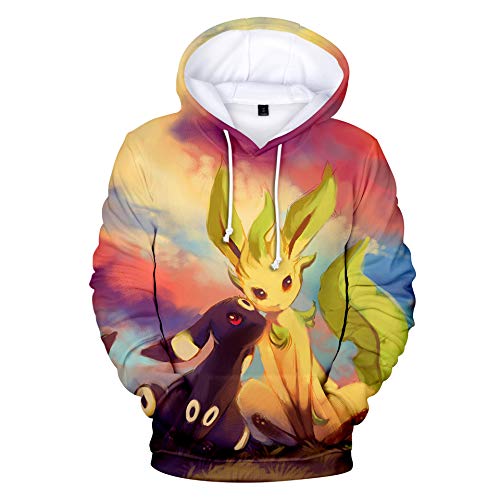 HOSD Nuevas Sudaderas con Capucha Casual Pokemon con Estampado 3D Sudadera de Manga Larga Harajuku Ropa de Hombre 2018 Tops Hip Hop Plus Size Custom Dark Grey XL