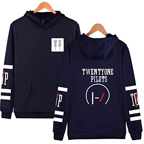 HOSD Twenty One Pilots Sudadera con Capucha Rock Band Hoodies Hip Hop Hoody World Tour Sudaderas Hombres/Mujeres Chaqueta Estampada Álbum Pullover Fans Regalo 10 S