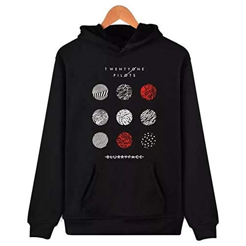 HOSD Twenty One Pilots Sudadera con Capucha Rock Band Hoodies Hip Hop Hoody World Tour Sudaderas Hombres/Mujeres Chaqueta Estampada Álbum Pullover Fans Regalo 10 S
