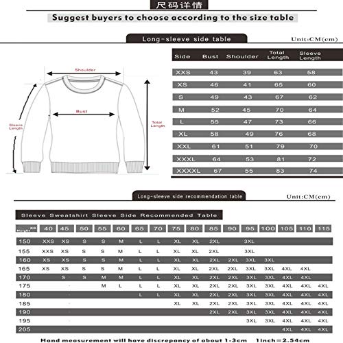 HOSD Urbano Simple Cuello para Juvenil Casual de Redondo Suéter y Mujeres Hombres
