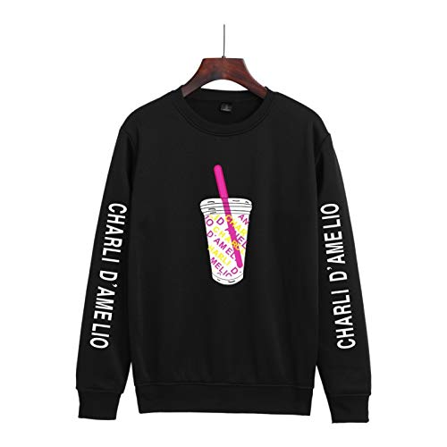 HOSD Urbano Simple Cuello para Juvenil Casual de Redondo Suéter y Mujeres Hombres