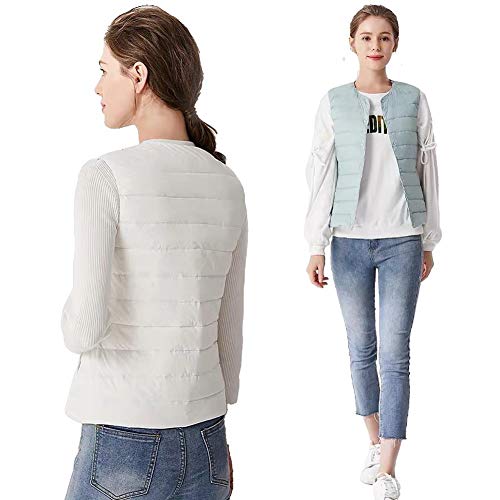 HQEFC Chalecos Acolchado de Chaleco Ligero para Mujer Body Warmer,H,M