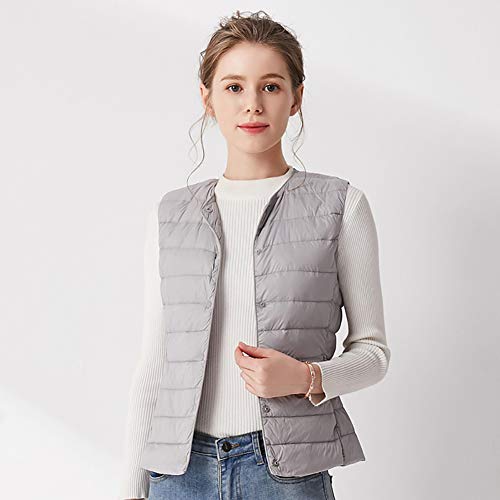 HQEFC Chalecos Acolchado de Chaleco Ligero para Mujer Body Warmer,H,M