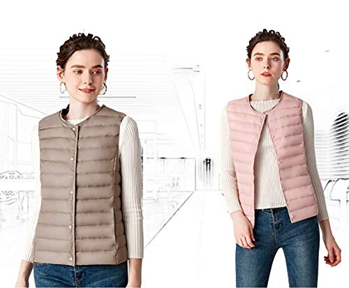 HQEFC Chalecos Acolchado para Mujer: Chaleco Ligero, práctico, cálido,H,M