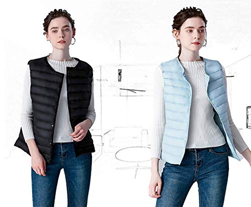 HQEFC Chalecos Acolchado para Mujer: Chaleco Ligero, práctico, cálido,H,M