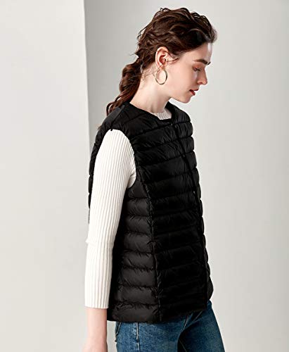 HQEFC Chalecos Acolchado para Mujer: Chaleco Ligero, práctico, cálido,H,M