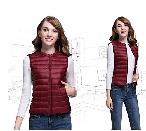 HQEFC Chalecos de plumón para Mujer Chaleco Acolchado Ultra Ligero,H,M