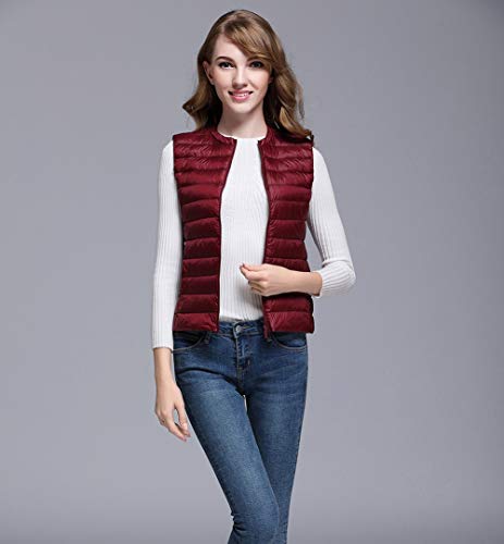 HQEFC Chalecos de plumón para Mujer Chaleco Acolchado Ultra Ligero,H,M