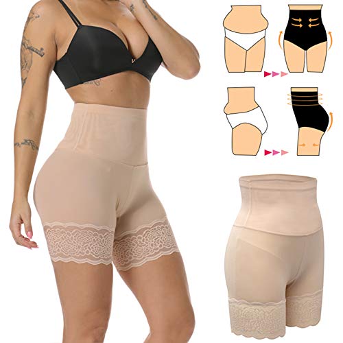 HTLLT Fajas De Cintura Alta Entrenador De Cintura Control De Abdomen Bragas Reductoras Modelador De Cuerpo Levantador De Glúteos Modelado Fajas De Modelado,skintone-3XLlarge