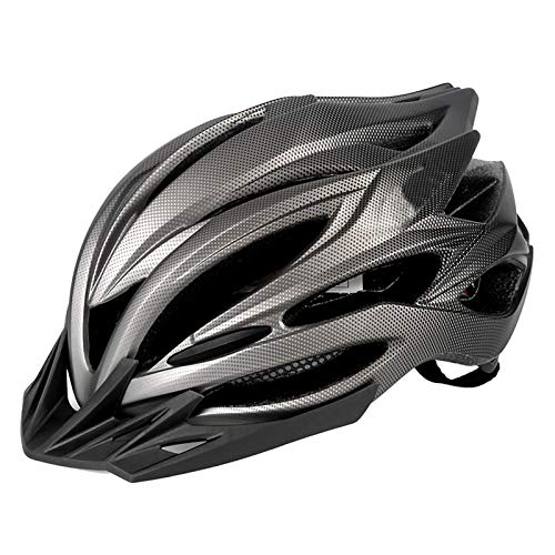 Huai1988 Casco Bicicleta Adulto, Casco Bicicleta Adulto con Luz Cascos Adulto para Bicicleta con luz Trasera LED Cuerpo Casco Ciclista de Bicicleta Ajustable con Visera Extraíble 58-62cm (Negro)
