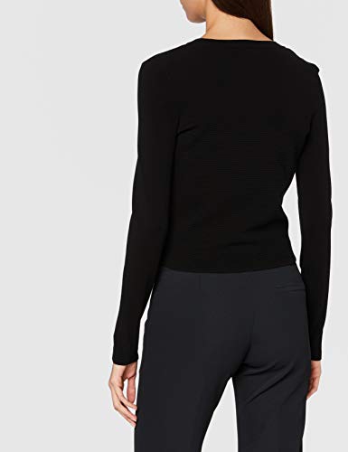 HUGO Knitted_Jacket Blazer, Negro1, XXL para Mujer