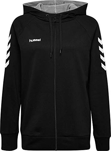 Hummel Hmlgo - Sudadera con Capucha y Cremallera para Mujer, Mujer, Sudadera con Capucha, 204232-2001, Negro , Small