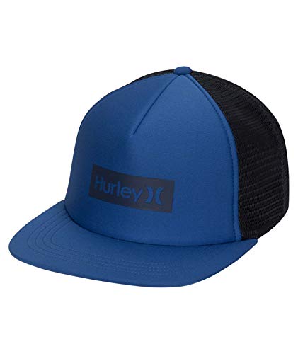 Hurley M O&O Square Trucker Hat Gorra, Hombre, Gym Blue, 1SIZE