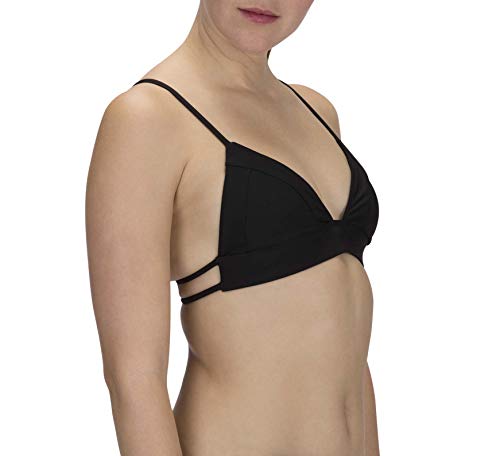 Hurley W Q/D Bralette Surf Top Partes De Arriba Bikini, Mujer, Black, L