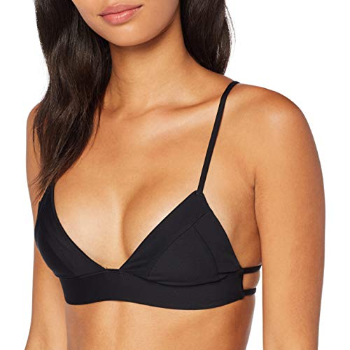 Hurley W Q/D Bralette Surf Top Partes De Arriba Bikini, Mujer, Black, L