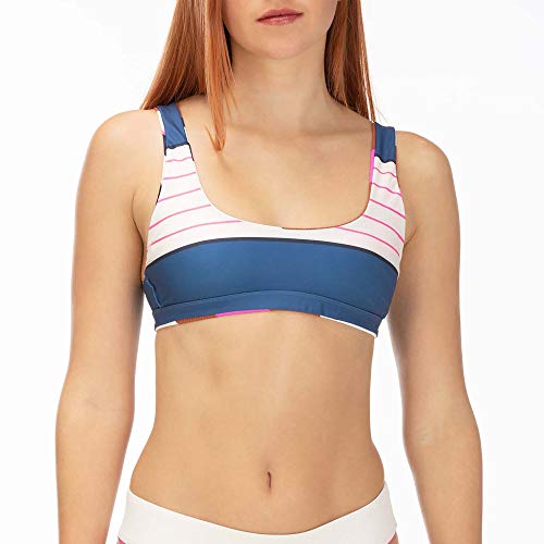 Hurley W Q/D Reversible Maritime Surf Top Partes De Arriba Bikini, Mujer, Pale Ivory, XS