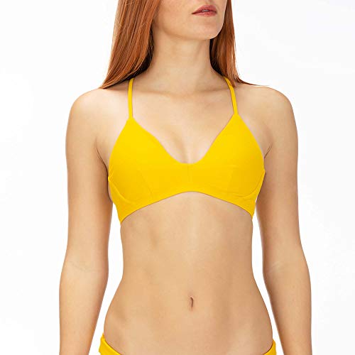 Hurley W Q/D Surf Top Partes De Arriba Bikini, Mujer, Dark Sulfur, XS