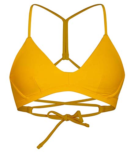 Hurley W Q/D Surf Top Partes De Arriba Bikini, Mujer, Dark Sulfur, XS