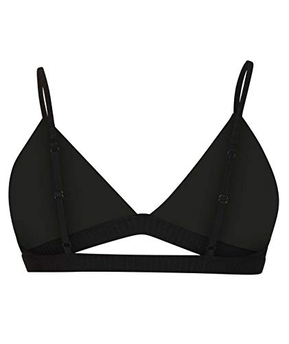 Hurley W Rib Triangle Surf Top Partes De Arriba Bikini, Mujer, Black, L