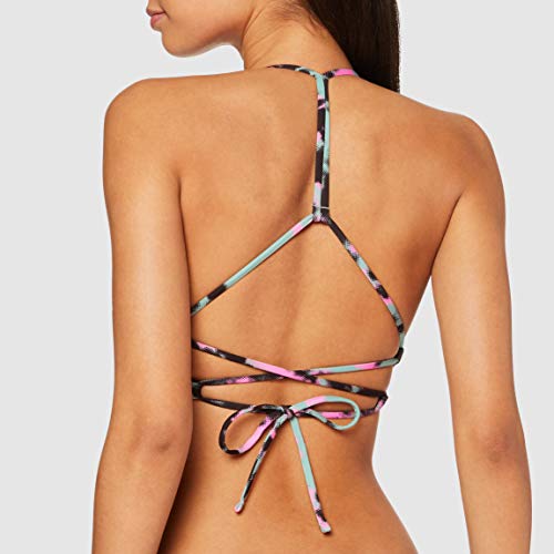 Hurley W Tie Dye Adj Surf Top Partes De Arriba Bikini, Mujer, Spruce Fog, XS