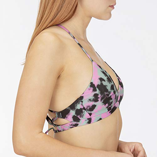 Hurley W Tie Dye Adj Surf Top Partes De Arriba Bikini, Mujer, Spruce Fog, XS