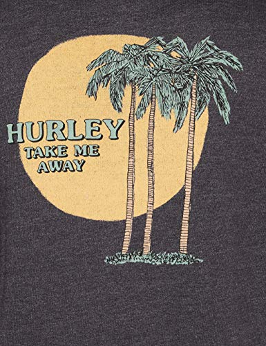 Hurley W Tres Palms Fleece Zip Sudadera, Oil Grey Htr, XS