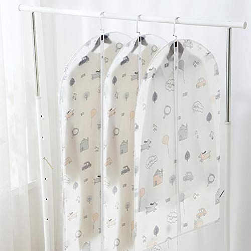 HYQ Fundas de Ropa, 12 Piezas Bolsa de Ropa A Prueba de Polvo, Reutilizable Lavable Cubiertas de Ropa, Funda Abrigo Ropa Trajes y Diseño de Cremallera para Vestidos de Fiesta, Trajes, Abrigos,etc.