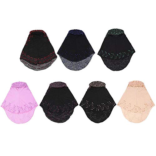 Hztyyier Pañuelo musulmán Velo de la Cara de Las Mujeres Cómodo y Transpirable Sombrero de Seda de Hielo Decoración Suministros religiosos(Tipo C)