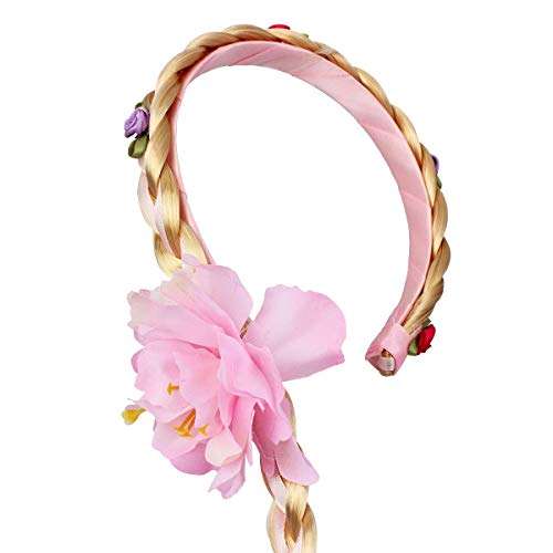 IBTOM CASTLE Disfraz infantil de princesa Rapunzel, largo, vestido de fiesta, cosplay, vestido de fiesta, carnaval, dama de honor, vestido de fiesta de cumpleaños, talla 98 – 140 Lila2pcs) 7-8 Años