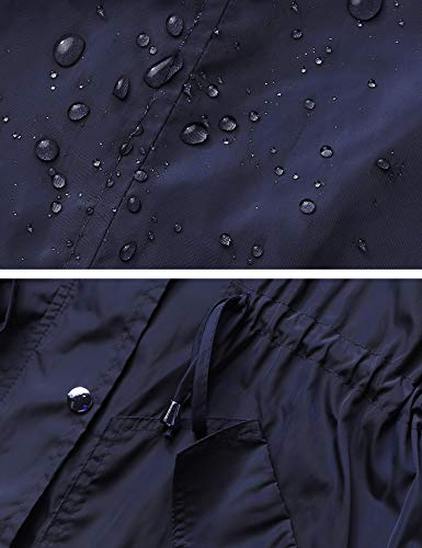 iClosam Chaqueta Cortavientos Mujer Color SóLido Impermeable Mujer Sudadera Cremallera Manga Larga para El Aire Libre