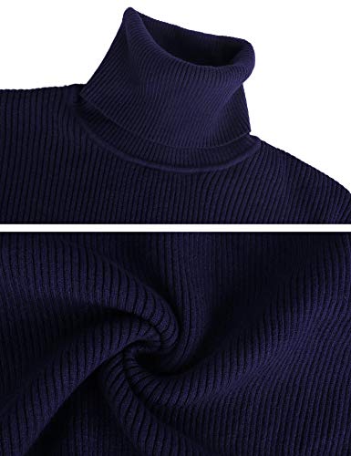 iClosam Jersey Cuello Vuelto Hombre Grueso Jerseis Negros Hombre Abrigados Sudadera Oficina OtoñO