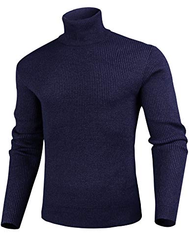 iClosam Jersey Cuello Vuelto Hombre Grueso Jerseis Negros Hombre Abrigados Sudadera Oficina OtoñO