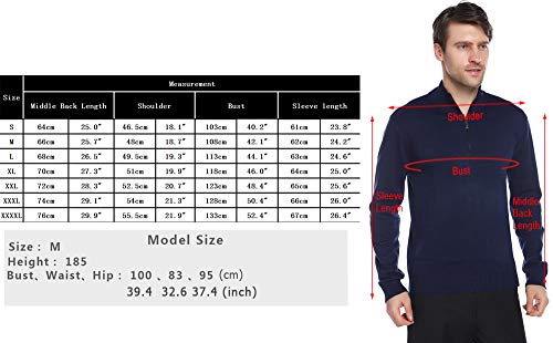 iClosam Jersey Hombre Cuello Cremallera Grueso Esencial Sudadera Sueter Pullover JerséIs Hombre Invierno
