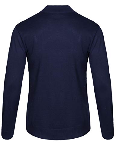 iClosam Jersey Hombre Cuello Cremallera Grueso Esencial Sudadera Sueter Pullover JerséIs Hombre Invierno