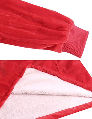 iClosam Sudadera Manta Unisexo con Capucha Termica Suave Lindo Chaqueta Termica Talla Grande para Peli ，Oficina，Casa，Outdoors