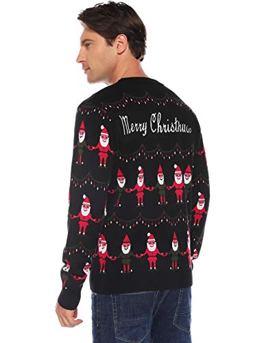 iClosam SuéTer De Hombre Y Mujer Unisex Navidad Cuello Redondo Esencial Navideño Pullover De Punto Jersey Sudaderas Sweater Invierno