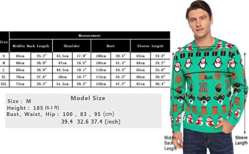 iClosam SuéTer De Hombre Y Mujer Unisex Navidad Cuello Redondo Esencial Navideño Pullover De Punto Jersey Sudaderas Sweater Invierno