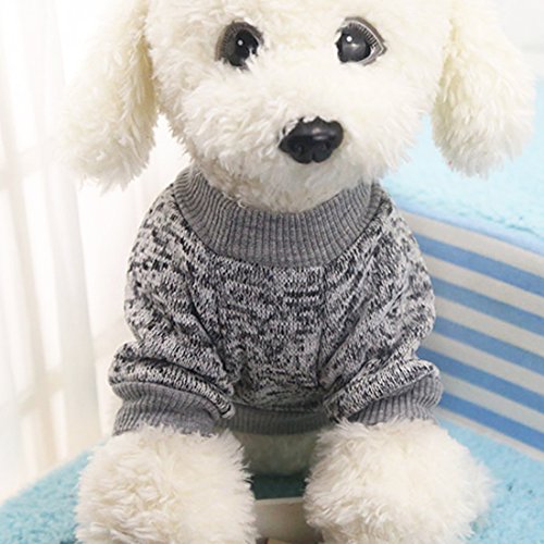 Idepet - Ropa para mascotas: jersey de forro polar para perros y gatos, S, Gris