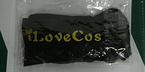 iLoveCos 1920s Largo sin Dedos Boda Novia Tarde Guantes Satin Elegante para Accesorios de Vestuario Traje Fiesta (Black)