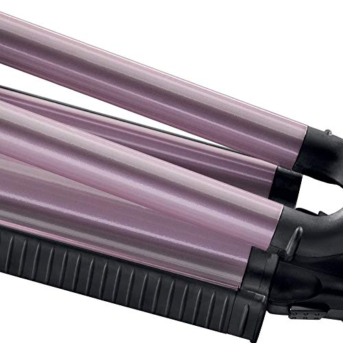 Imetec Bellissima GT20 10 My Pro Beach Waves - Plancha para Hacer Ondas Anchas y Estrechas, 3 Niveles Temperaturas, Placas Revestidas de Cerámica, Rosa Perla