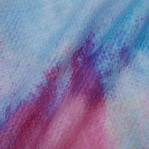 iMixCity Sudadera con Capucha y Cremallera Completa para Mujer Sudadera con Estampado Tie Dye Chaqueta Informal Ligera con Bolsillos (Azul, M)