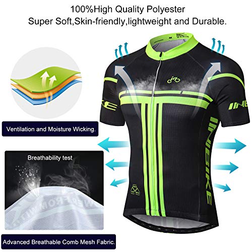 INBIKE Maillot Ciclismo Hombre Verano Culotte Ciclismo Pantalones Bicicleta Hombre Equipación Ciclismo Hombre Transpirable y De Secado Rápido(XL)