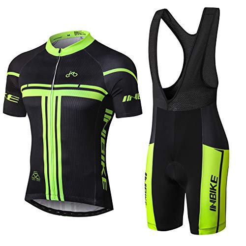 INBIKE Maillot Ciclismo Hombre Verano Culotte Ciclismo Pantalones Bicicleta Hombre Equipación Ciclismo Hombre Transpirable y De Secado Rápido(XL)