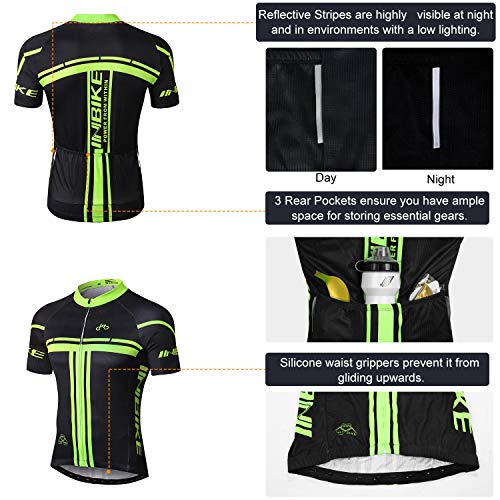 INBIKE Maillot Ciclismo Hombre Verano Culotte Ciclismo Pantalones Bicicleta Hombre Equipación Ciclismo Hombre Transpirable y De Secado Rápido(XL)