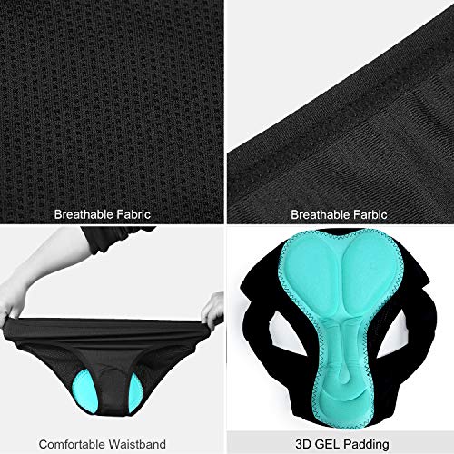 INBIKE Pantalones Cortos Calzoncillos Mujer Ciclismo para Bicicleta, Braguitas De MTB con 3D Acolchado De Gel para Bici Ciclista(Azul,m)