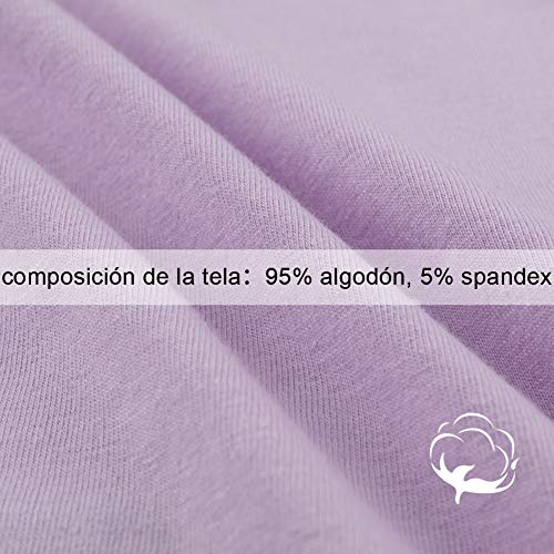 INNERSY Bragas Mujer Algodón Culotte de Cómoda Ropa Interior Pack de 6 (L-EU 42, Serie de Color Claro)