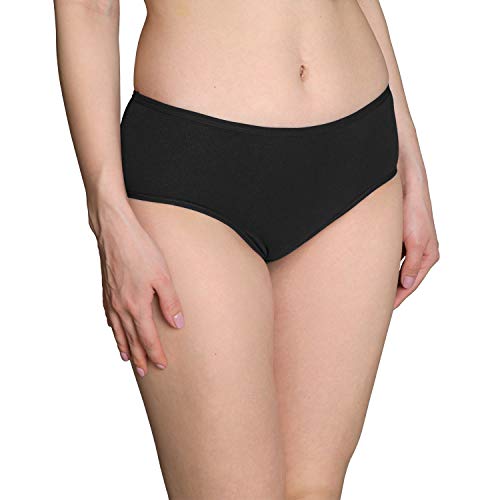 INNERSY Bragas Mujer Algodón Culotte de Sexy y Cómoda Ropa Interior Pack de 6 (L-EU 42, 2Negro+2Gris+2Blanco)