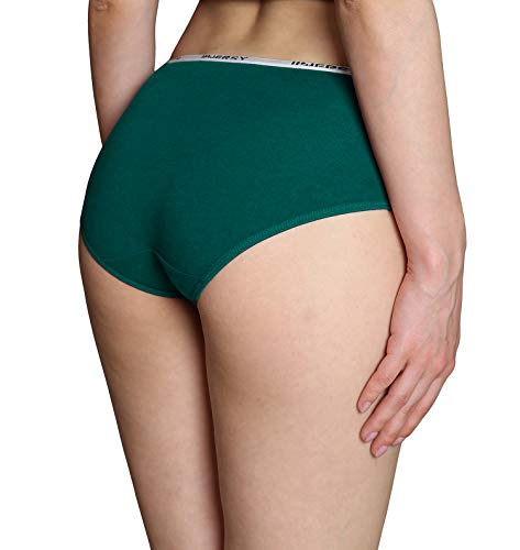 INNERSY Bragas Mujer de Algodón Braguitas Ropa Interior Cómoda y Sexy Pack de 6 (M-EU 40, Oscuro)
