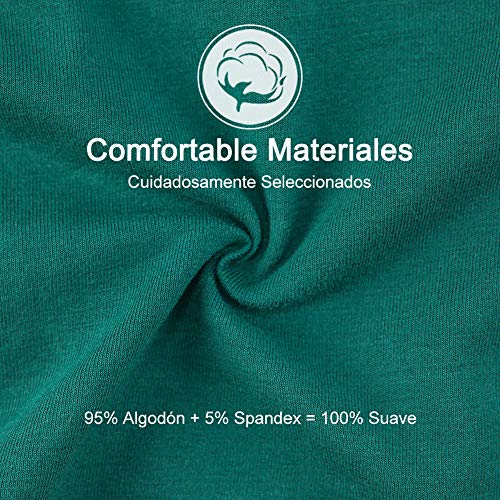 INNERSY Bragas Mujer de Algodón Ropa Interior de Cintura Alta Cómoda y Sexy Braguitas Pack de 5 (XL-EU 44, Multicolor)