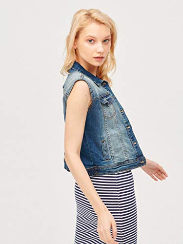 Inside @ SCHCO01 Chaleco de Jean, 20, M para Mujer